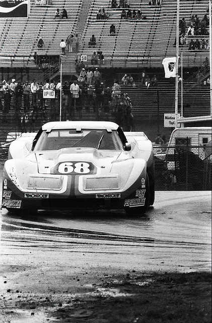 Rick Hay did not finish the race in his Corvette