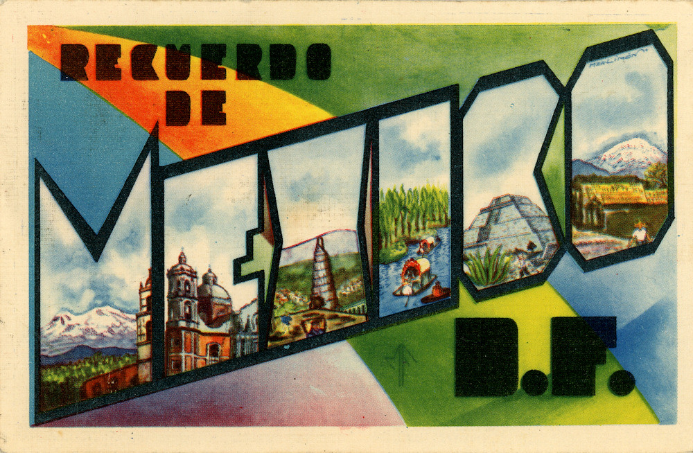 Recuerdo de Mexico D.F. - Large Letter Postcard- Large Letter Postcard