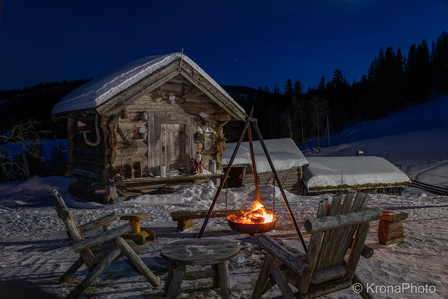 Winter evening, Telemark, Norway