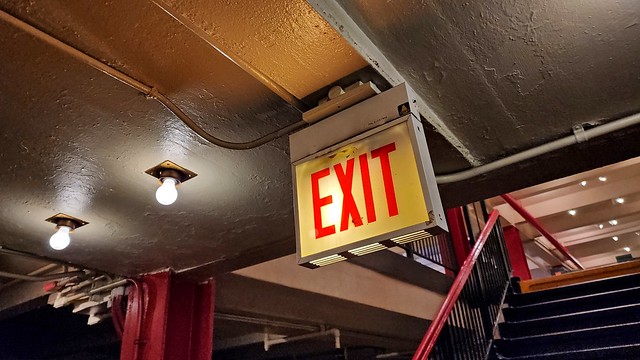 Exit sign at New York Transit Museum [02]