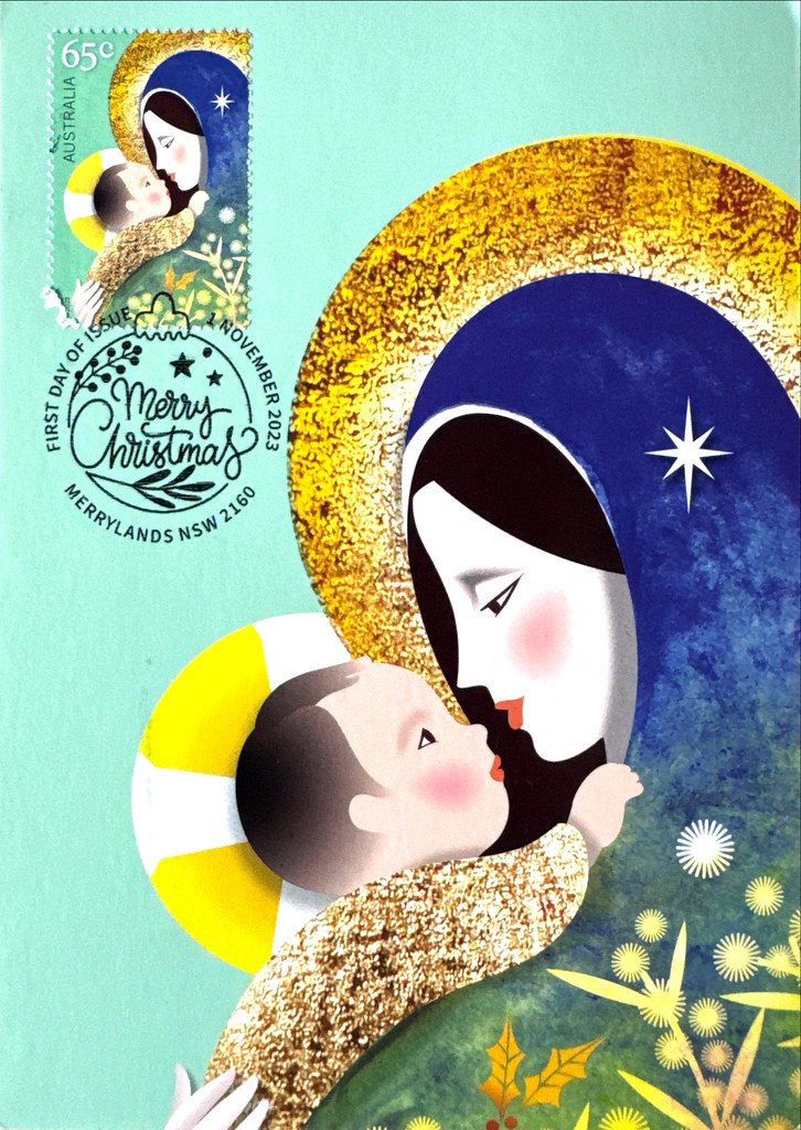 Maxicard, Mary and Baby Jesus, Illustration: Dani Poon, Australia