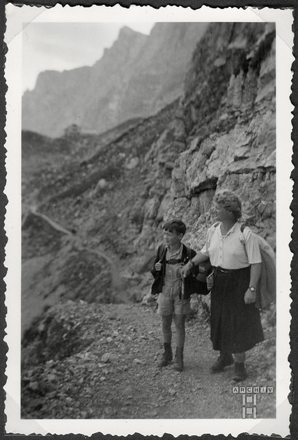 ArchivTappen40(4N)Album6H569 Bergwandern, Karwendel, Tirol, 1940er