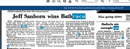 Jeff Sanborn wins Bath race
