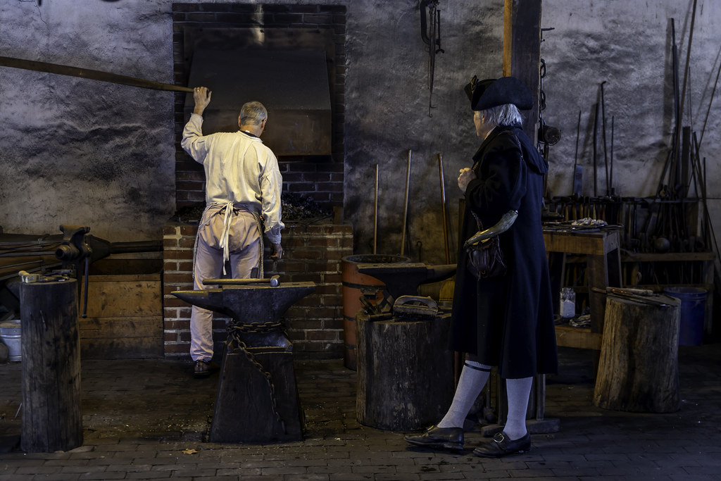 Blacksmith at Jerusalem Mill Village.