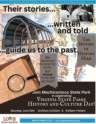 Flyer for Virginia State Parks History and Culture Day