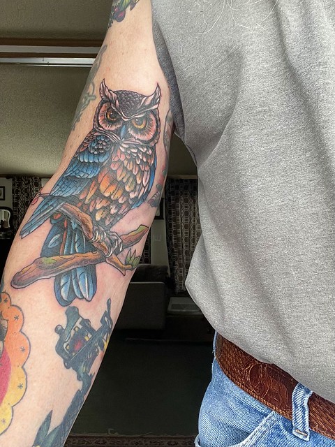 New owl tattoo.