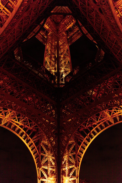 Eiffel Tower in Paris from below