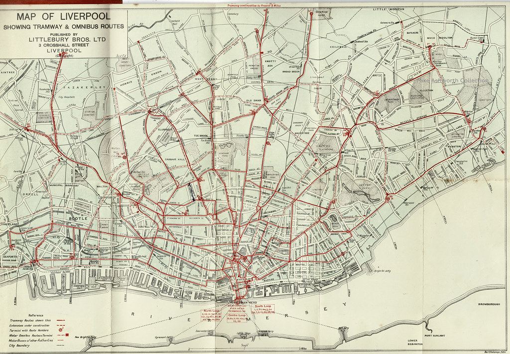 Official street map of Liverpool showing tramway & omnibus routes : Liverpool Corporation Tramways & Motors Department : Littlebury Bros. Ltd : Liverpool : 3rd. edition : 1929
