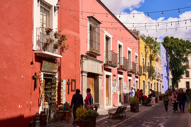 The colored streets of Puebla