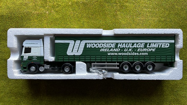 Corgi - Corgi Classics Limited - Limited Edition Collectables - CC13214 - Daf XF Super Space Cab Curtainside - Woodside Haulage Ltd., Ballyclare, County Antrim - Miniature Diecast Metal Scale Model Heavy Goods Vehicle