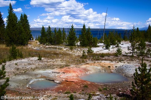The Twin Geysers, West Thumb Geyser Basin, Yellowstone National Park, Wyoming