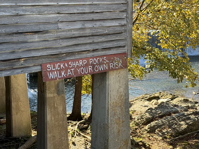 Slick & sharp rocks walk at your own risk