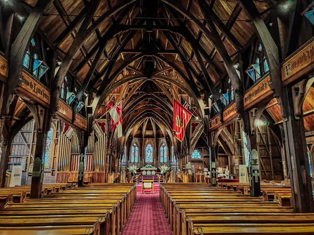 Old St Paul's Wooden Cathedral 1860s - Wellington New Zealand