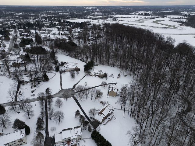 Chester Springs Snow from Above