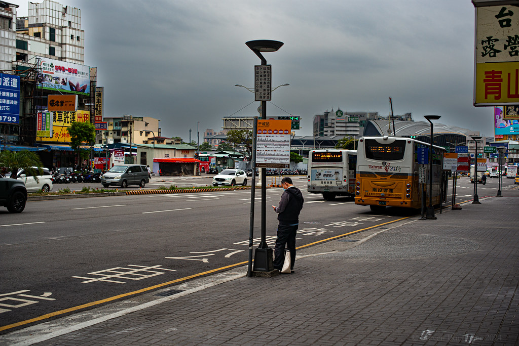 At the Gancheng Bus Stop