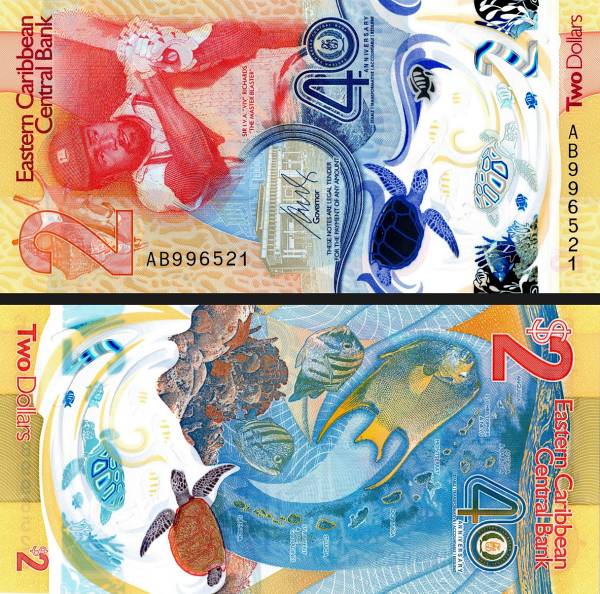 Eastern Caribean States - 2 Dollars-P61