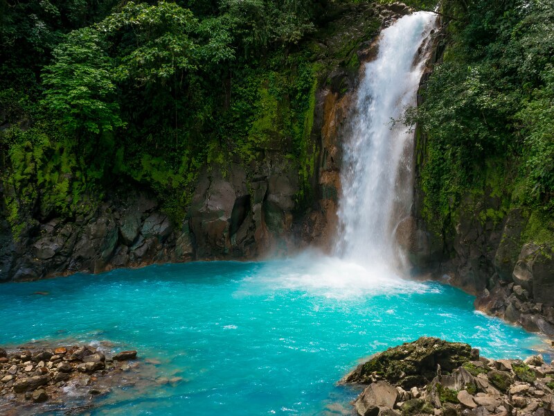 best waterfalls in costa rica - Rio Celeste Waterfall