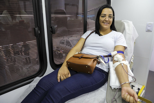 25/01/2024 - Unidade móvel do Hemocentro recebe 58 doações de sangue em Ceilândia