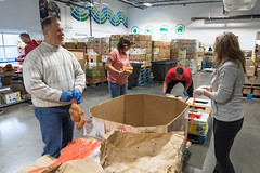 State Rep. Craig Fishbein joined more than a dozen volunteers from State Farm Insurance Thursday morning at Connecticut Foodshare to inspect, sort and package food for distribution to food pantries and shelters across the state.

The morning team consisted of a dozen Connecticut State Farm insurance agents, representatives from the corporate office in New Jersey, two regular volunteers and Rep. Fishbein, who packed more than 100 boxes of fruits, vegetables and dairy items for distribution.  To ensure quality, each piece of produce was inspected before being packed into a larger box and refrigerated.

According to the website, Connecticut Foodshare was founded in 1982 and is a member of the Feeding America nationwide network of food banks. “Connecticut Foodshare supports individuals and families – from one end of the state to the other – by addressing root causes, creating long-term solutions, and distributing nutritious food through local partner programs in an effort to alleviate hunger.”

If you or someone you know wants to help, Connecticut Foodshare has many options from volunteering your time to donating part of your Estate.