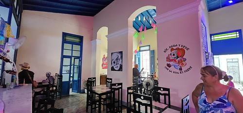 I wanted to check this Mexican restaurant in the city to compare to the real thing. The food was awful, atmosphere very nice. Santa Clara, Cuba Nov 2023 La Catrina restaurant.