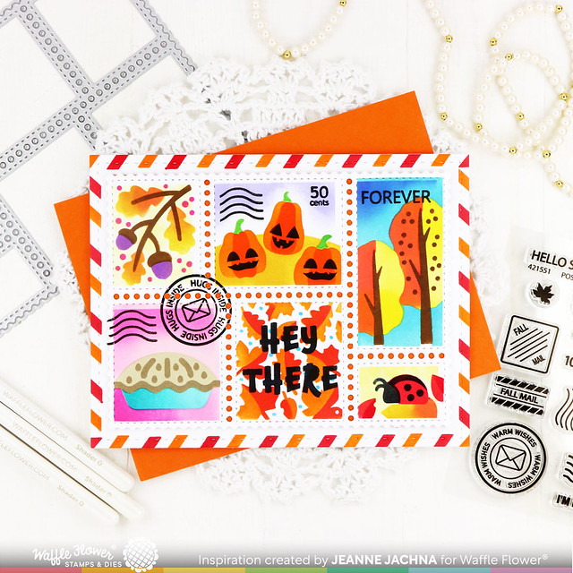Postage Collage Fall Stencil