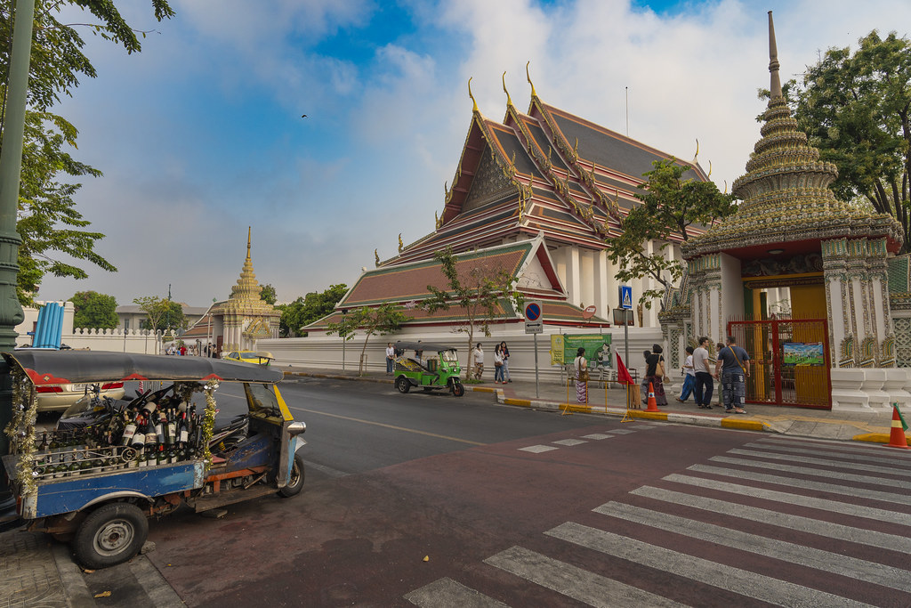 Wat Phra Chetuphon Wimon Mangkhalaram Rajwaramahawihan a.k.a. Wat Pho, home of the reclining Buddha, in Bangkok, Thailand