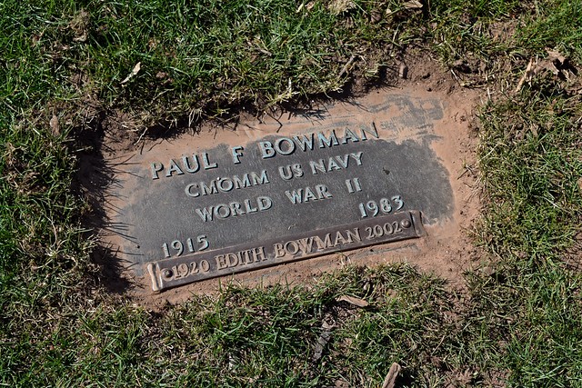 Grave marker for Paul and Edith Bowman [01]