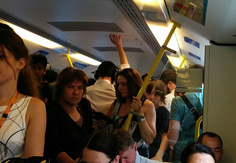 Crowded train (January 2014)