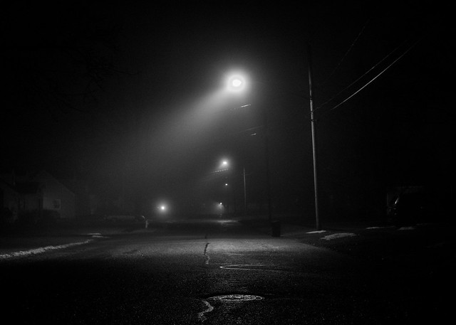 Foggy night in January