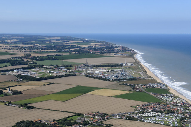Bacton Gas Terminal - or Shell Bacton Gas Plant aerial image - Norfolk