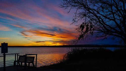 Sunset at Sequoyah NWR by super*dave, in Eastern Oklahoma on the Arkansas River
