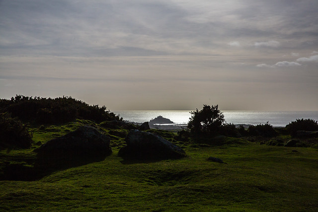 Trencrom Hill, View to St Michaels Mount, Lelant, Cornwall