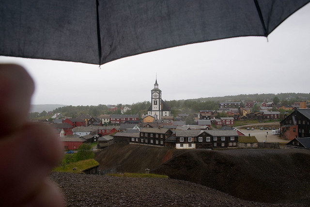 View at Røros, from under the umbrella