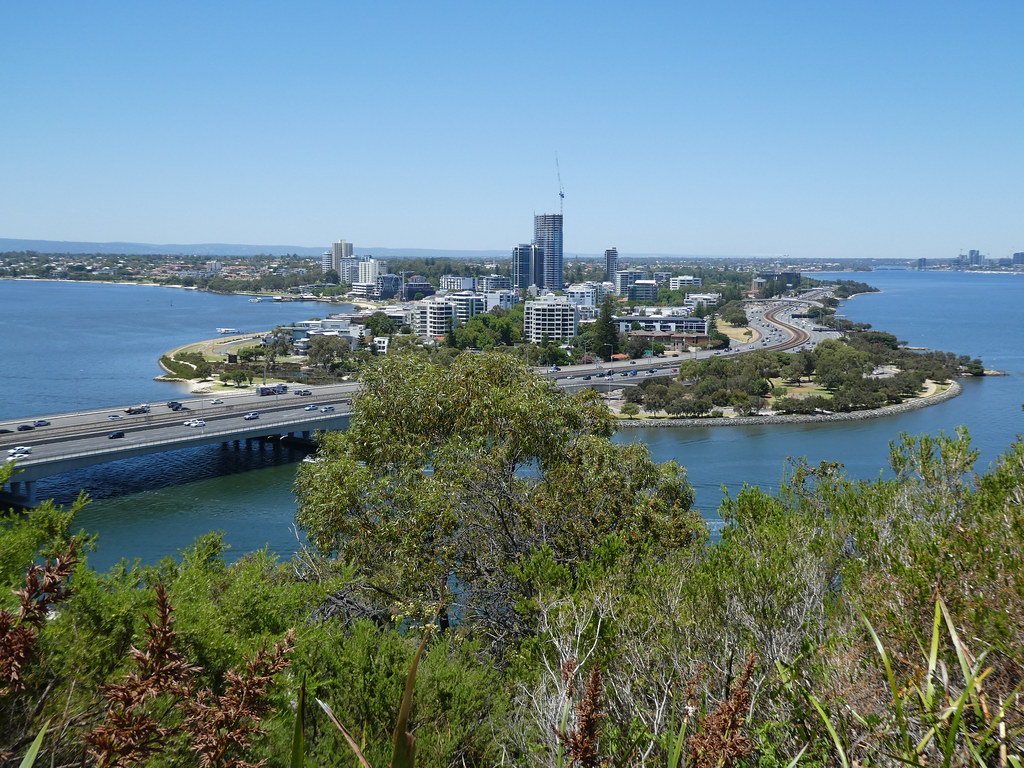Stunning views from Kings Park over the Swan River and Perth
