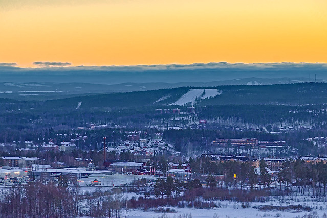Sunset over Falun, Sweden