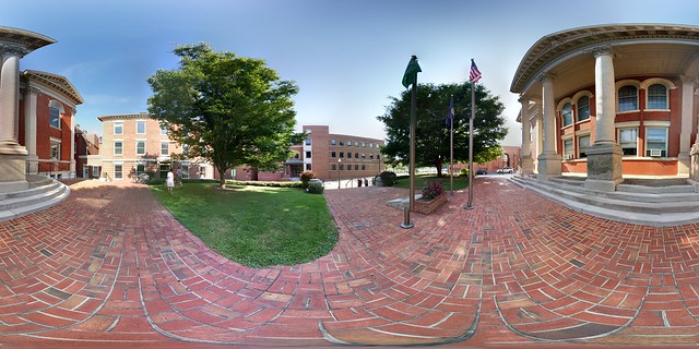Plaza in front of the Augusta County Courthouse