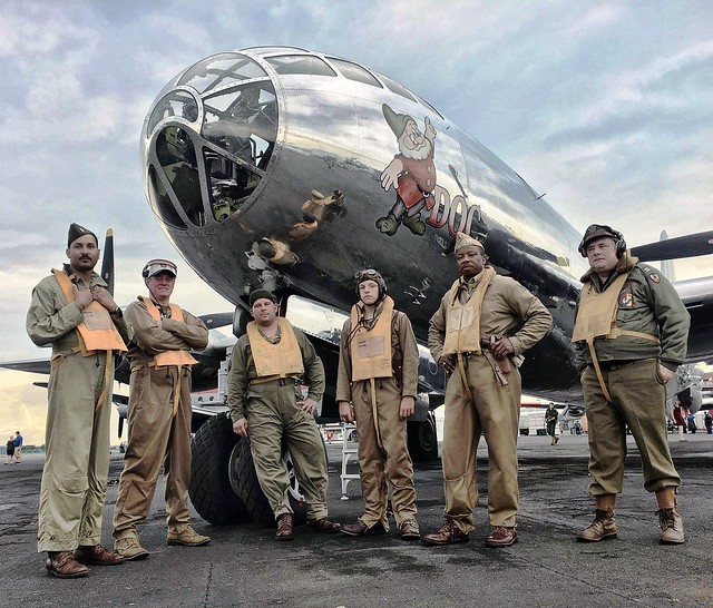 Reenactment of a WWII B29 Bomber Crew