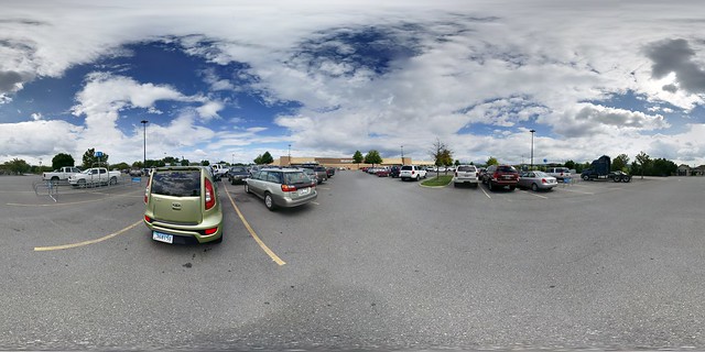 Parking lot at the Walmart in Lexington, Virginia