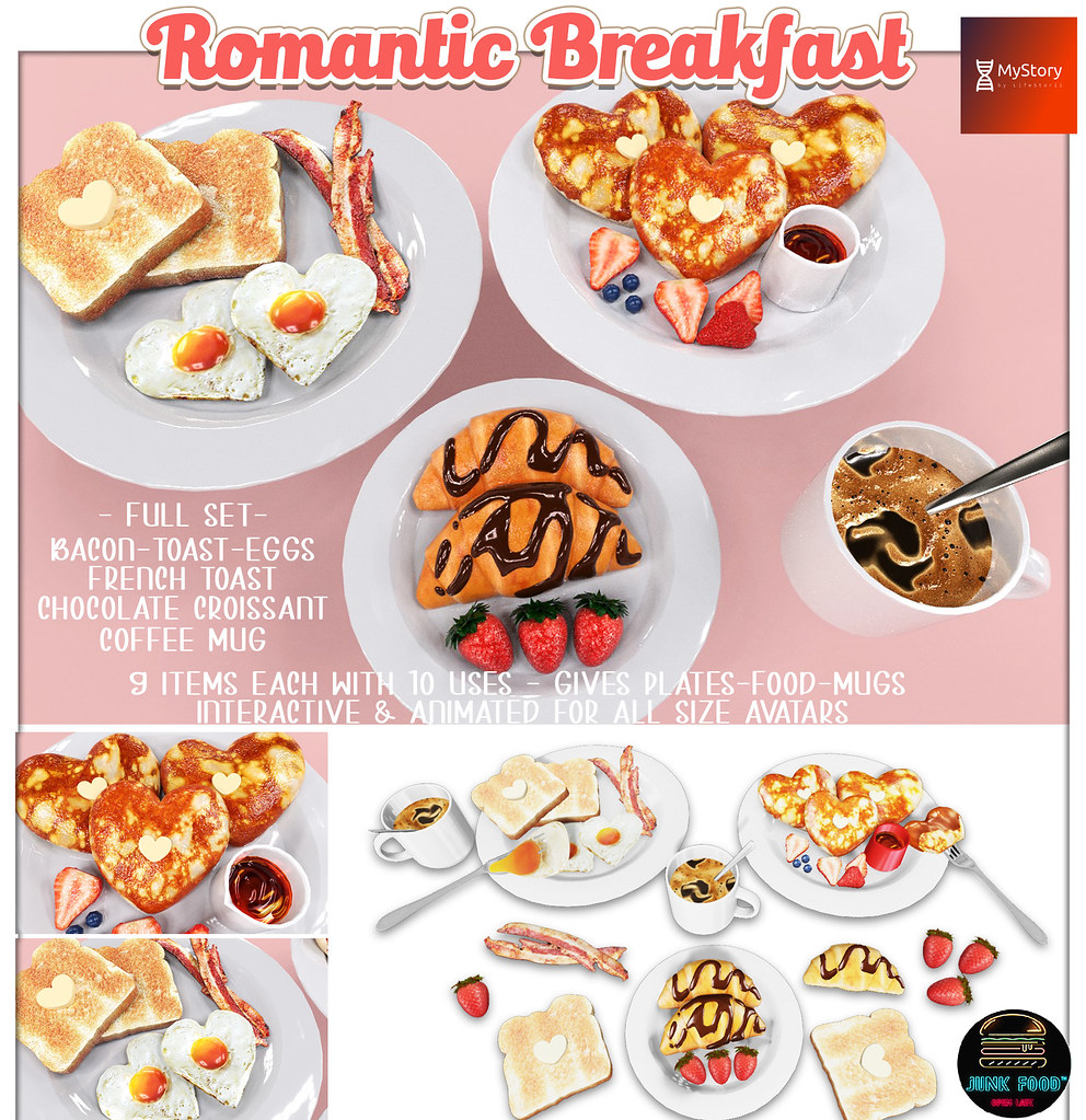 Junk Food – Romantic Breakfast ad mystory ad