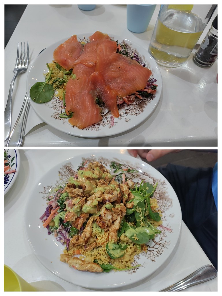 Lunchtime salads at the Lane Cafe, Claremont, Perth