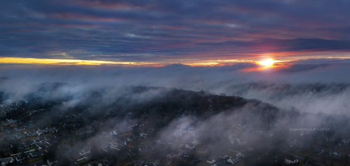 Foggy Sunrise - 1.27.24 by Al Camardella Jr., Jan. 27, 2024 - Glad I grabbed this before the extreme thick fog burned off in the Philly area.drone