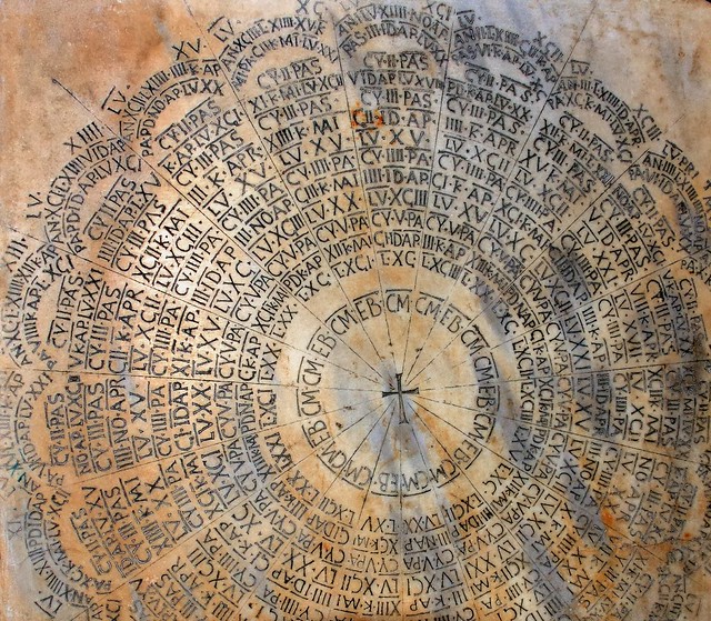 Paschal liturgical calendar, 6thC, Museo Arcivescovile, Ravenna, Italy..