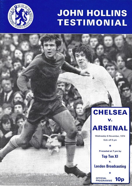 Chelsea vs Arsenal - John Hollins Testimonial - 1974 - Cover Page