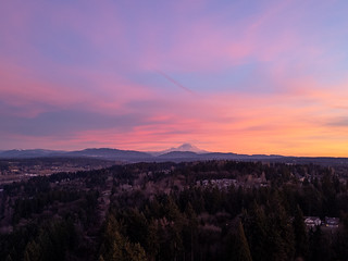 Sunset over Mt Rainier