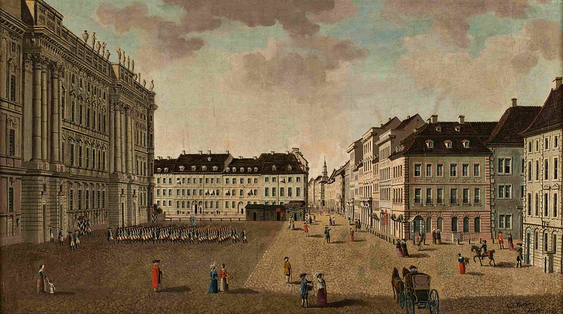 Carl Traugott Fechhelm (1748-1819) - Blick vom Schlossplatz in die Königstraße (1788)
