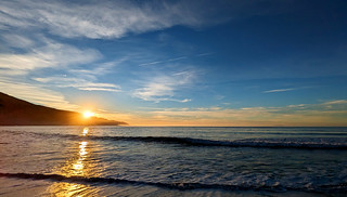 Sunrise over Rincon Beach, California