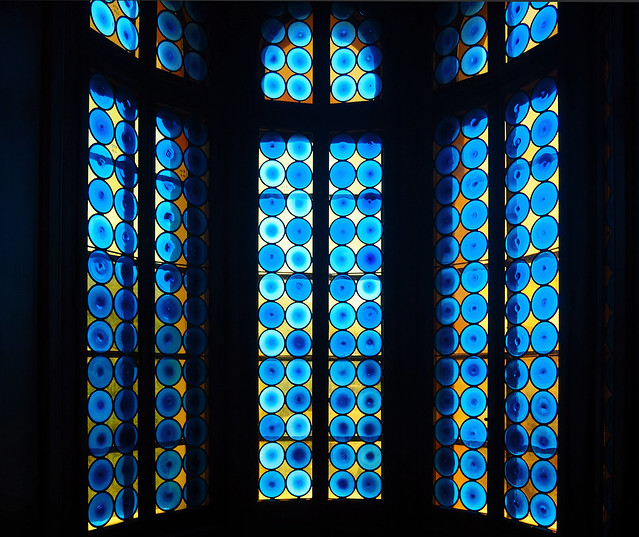 The blue bay window