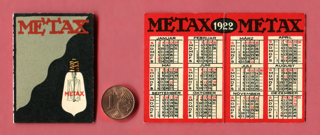 Kleiner Taschenkalender von 1922