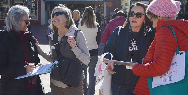 Boulder,Co City Council member Nicole Speer was one of many who rallied for a ballot initiative to protect abortion rights.