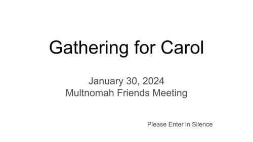 Gathering for Carol (G4C)